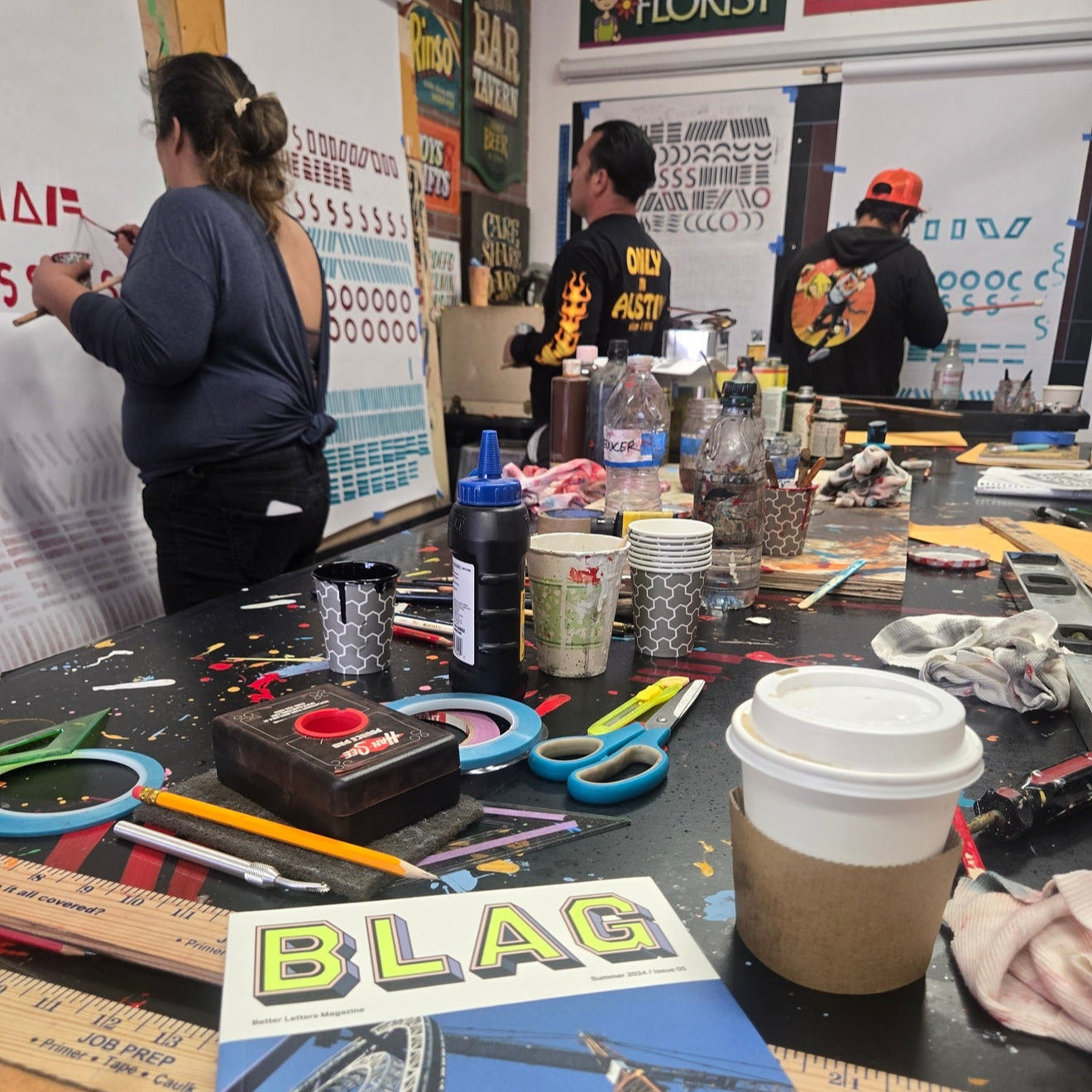 Signpainting workshop Los Angeles with John King