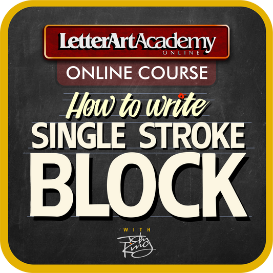How to write SINGLE STROKE BLOCK LETTERING
