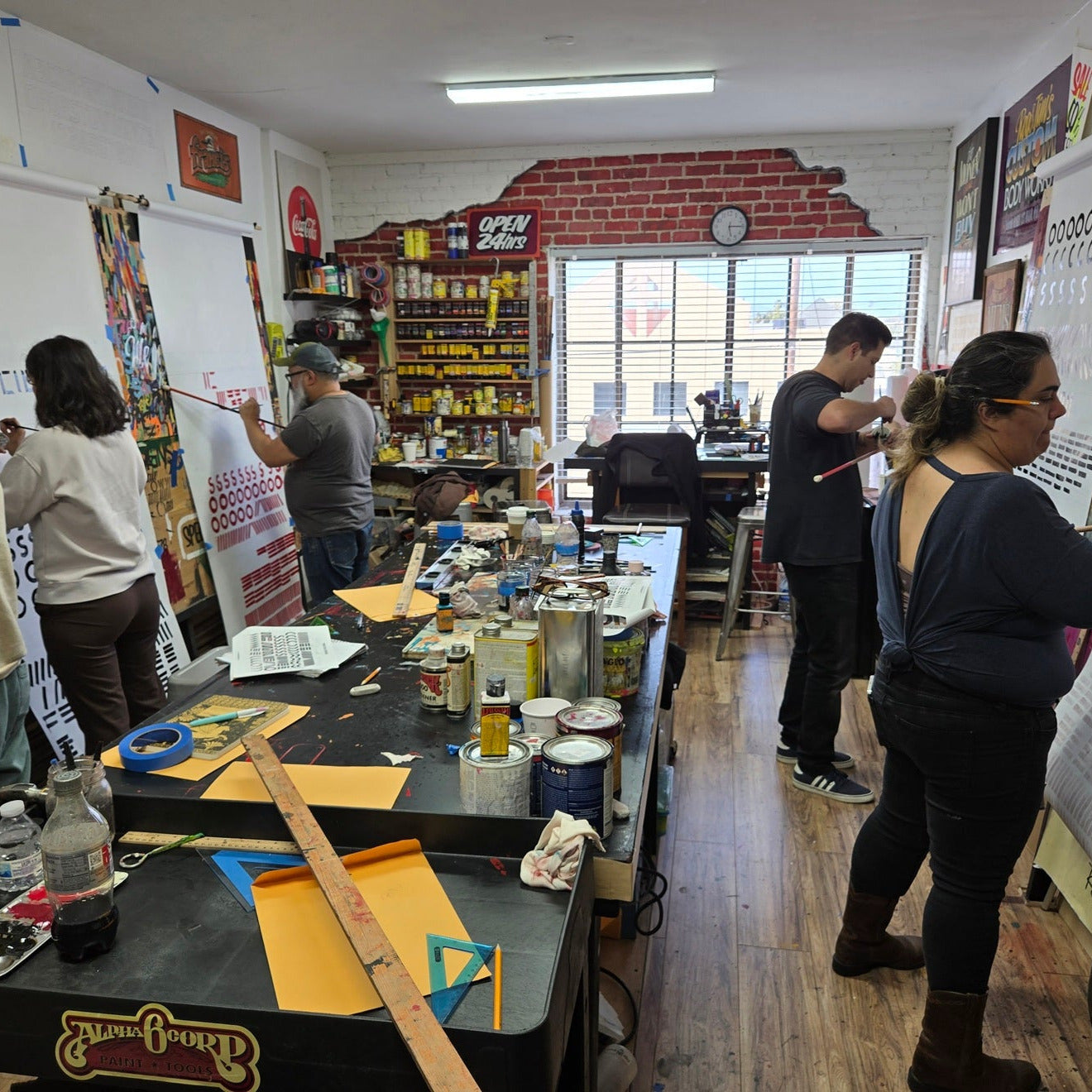 Signpainting workshop Los Angeles with John King