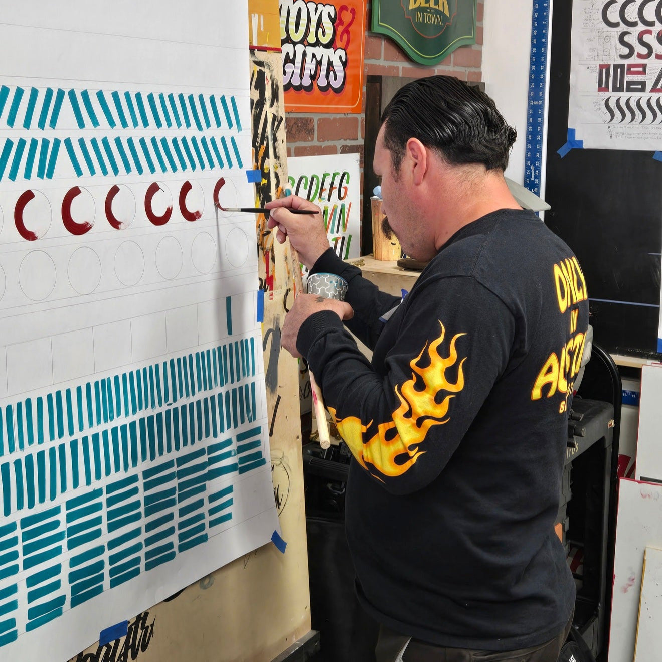 sign painting signwriting workshop los angeles John King