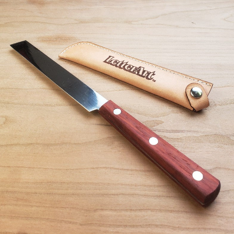 Gilder's Knife with Leather Sheath