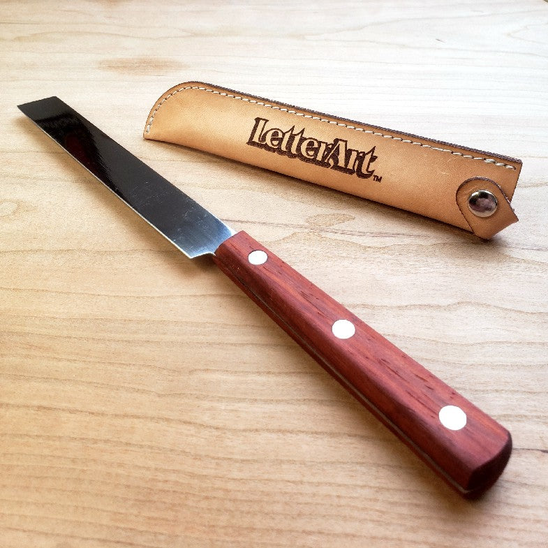 Gilder's Knife with Leather Sheath