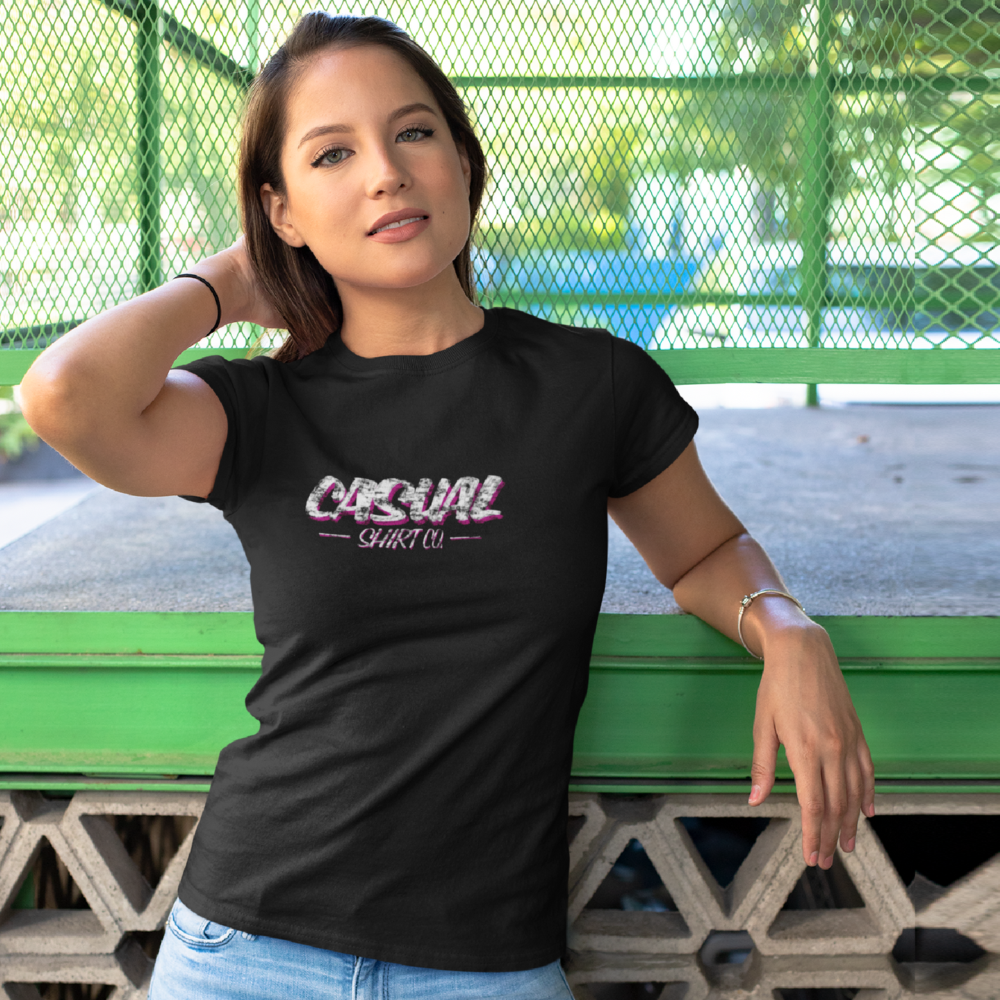 Ladies Black Casual Tee