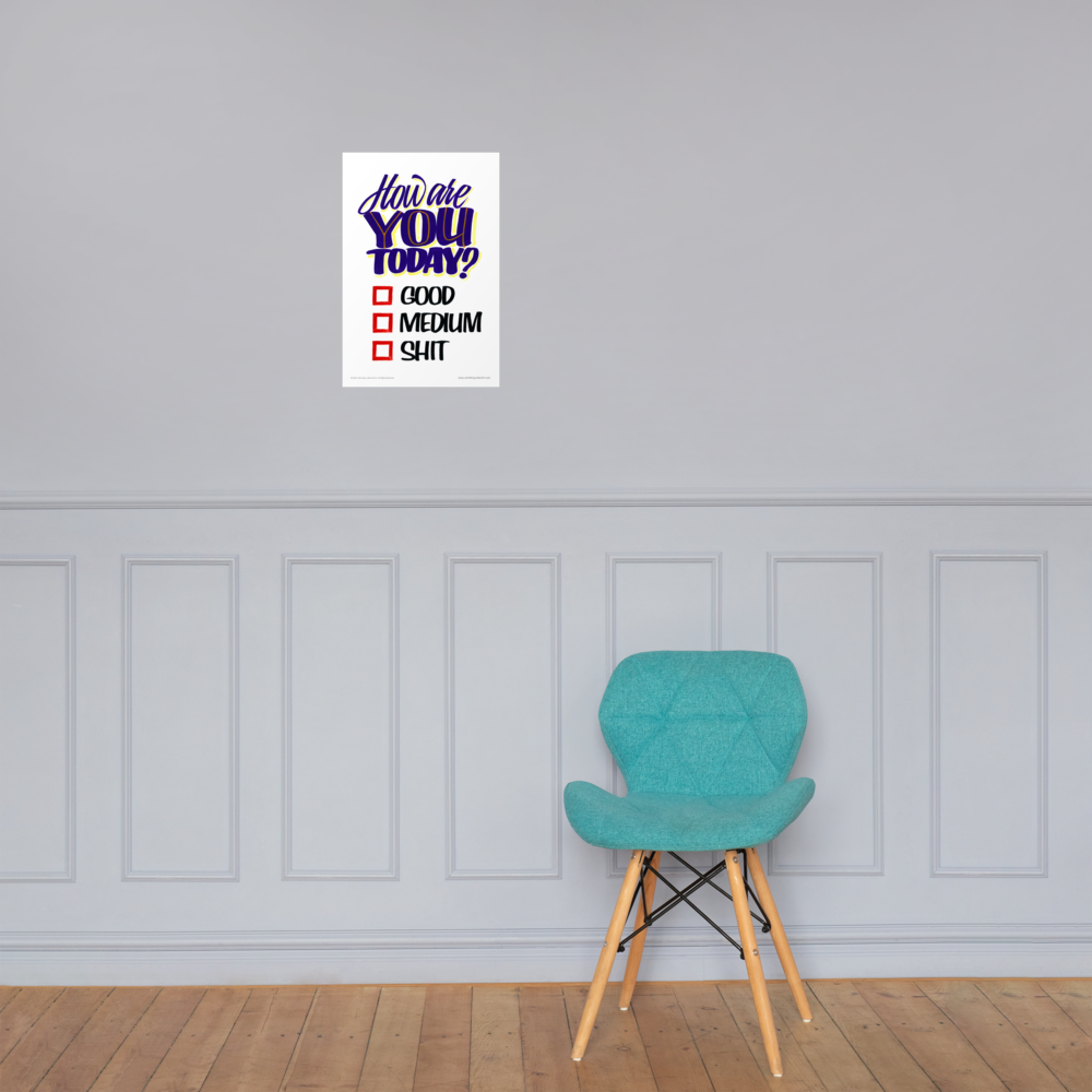 Mood Check Poster 12"x18" - John King Letter Art