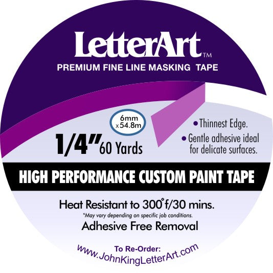 Fine Line Low Tack Masking Tape for Sign Painting - John King Letter Art