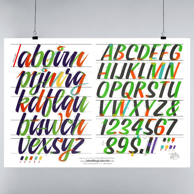 Script & Casual Practice Poster 36"x24"