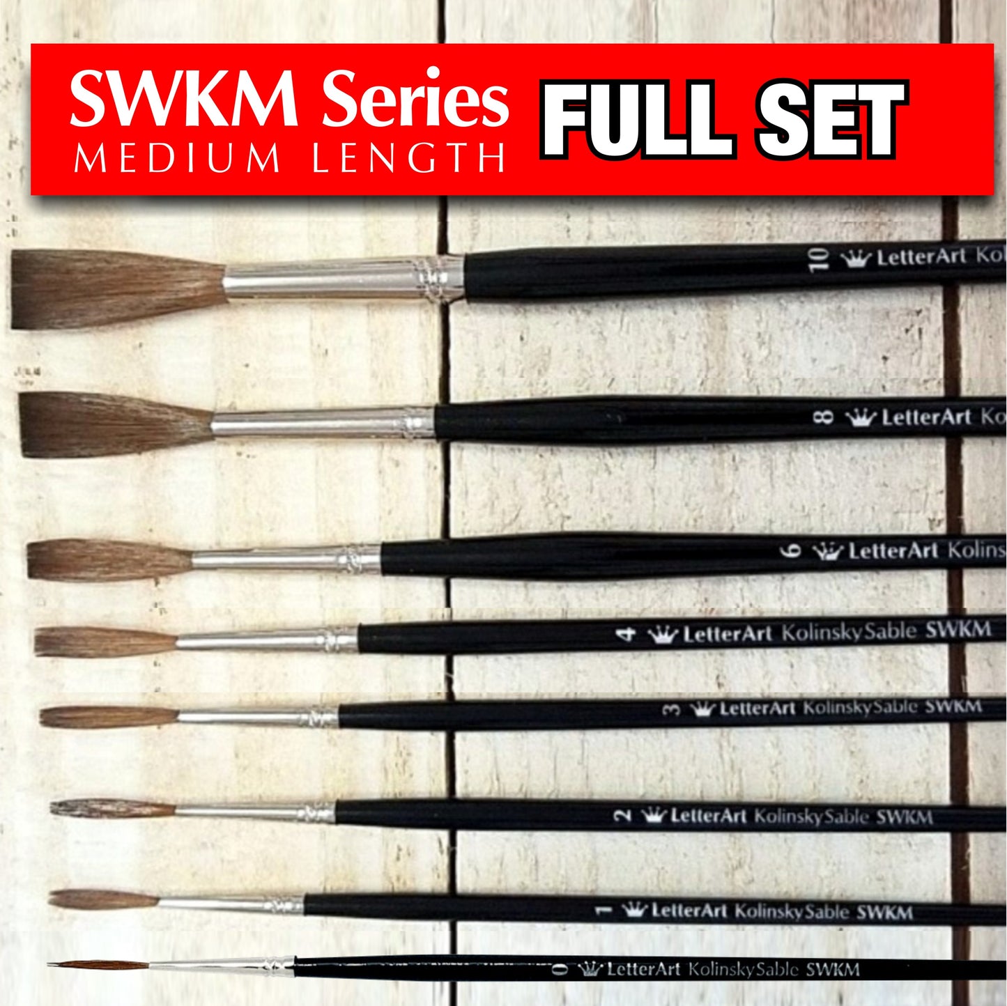 Lettering Brush Set Letter Art SWKM Series - John King Letter Art