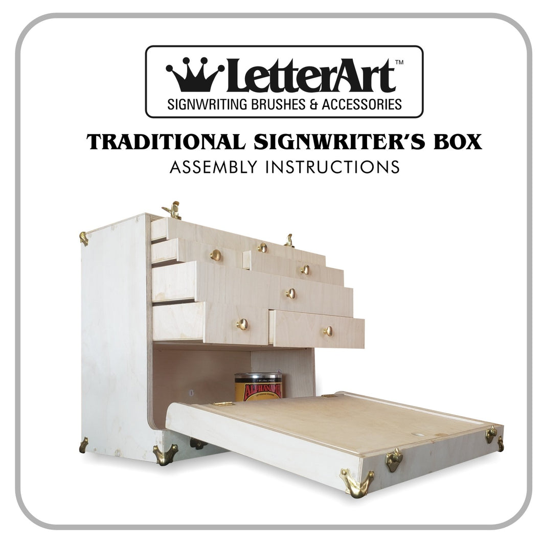 LetterArt Traditional Signpainter's Box DIY Kit Assembly Instructions