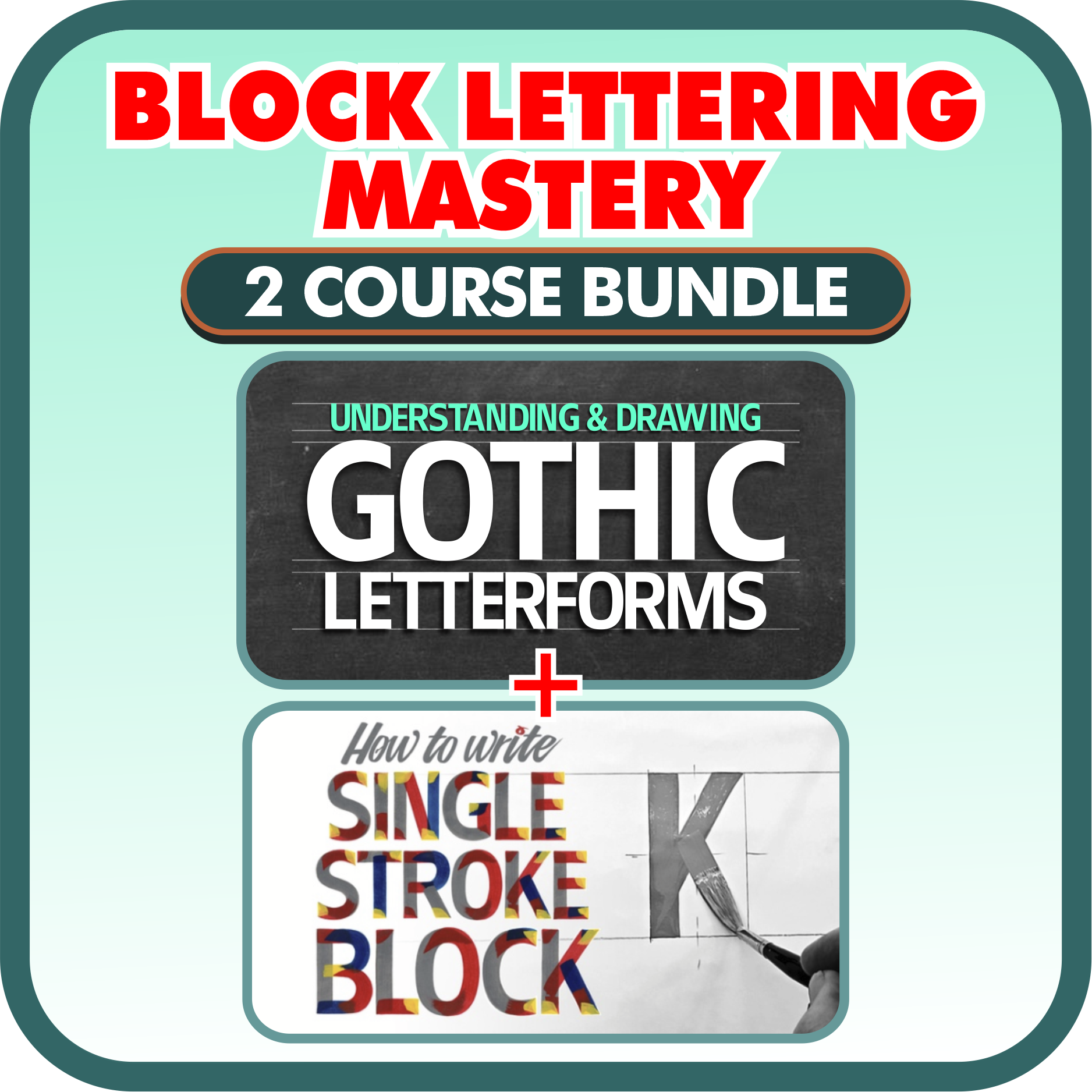 Mastery Lettering BLOCK LETTERING MASTERY 2 Course Bundle – John King Letter Art