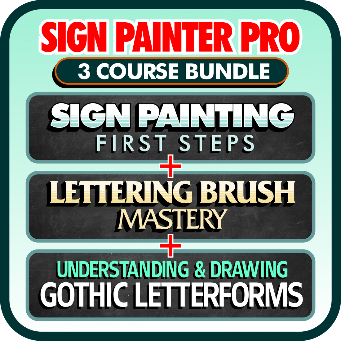 SIGN PAINTER PRO 3 Course Bundle – John King Letter Art