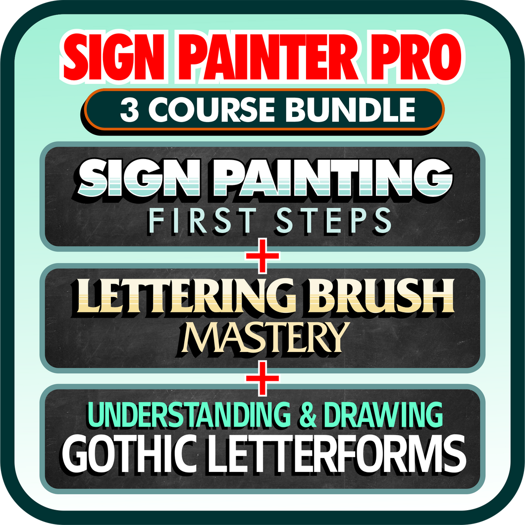 SIGN PAINTER PRO 3 Course Bundle