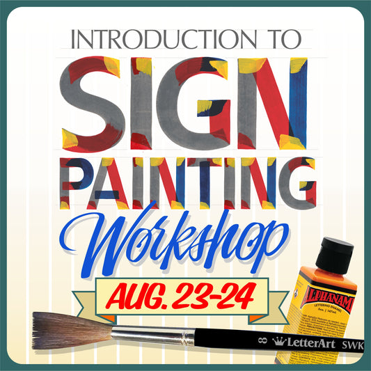 Learn to paint signs. Los Angeles sign painting workshops with John King.