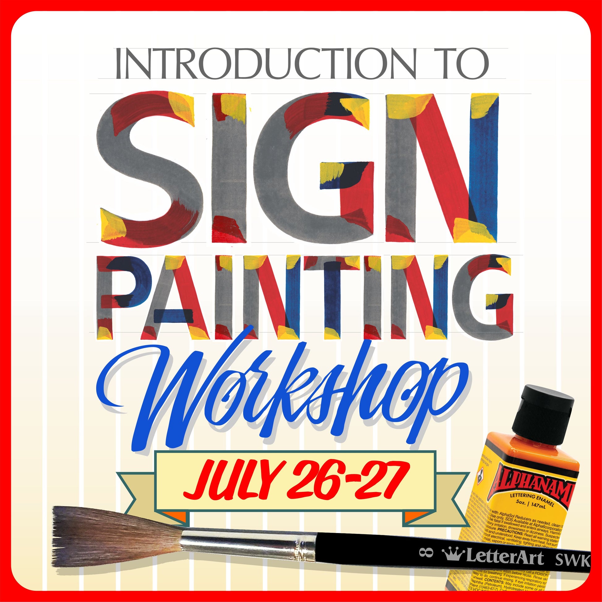 Introduction to signpainting signwriting workshop with John King
