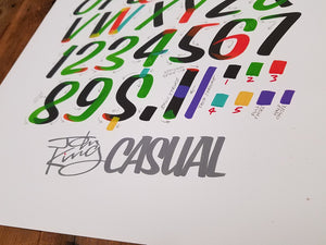 Casual Brush Stroke Tutorial Poster 18" x24" - John King Letter Art