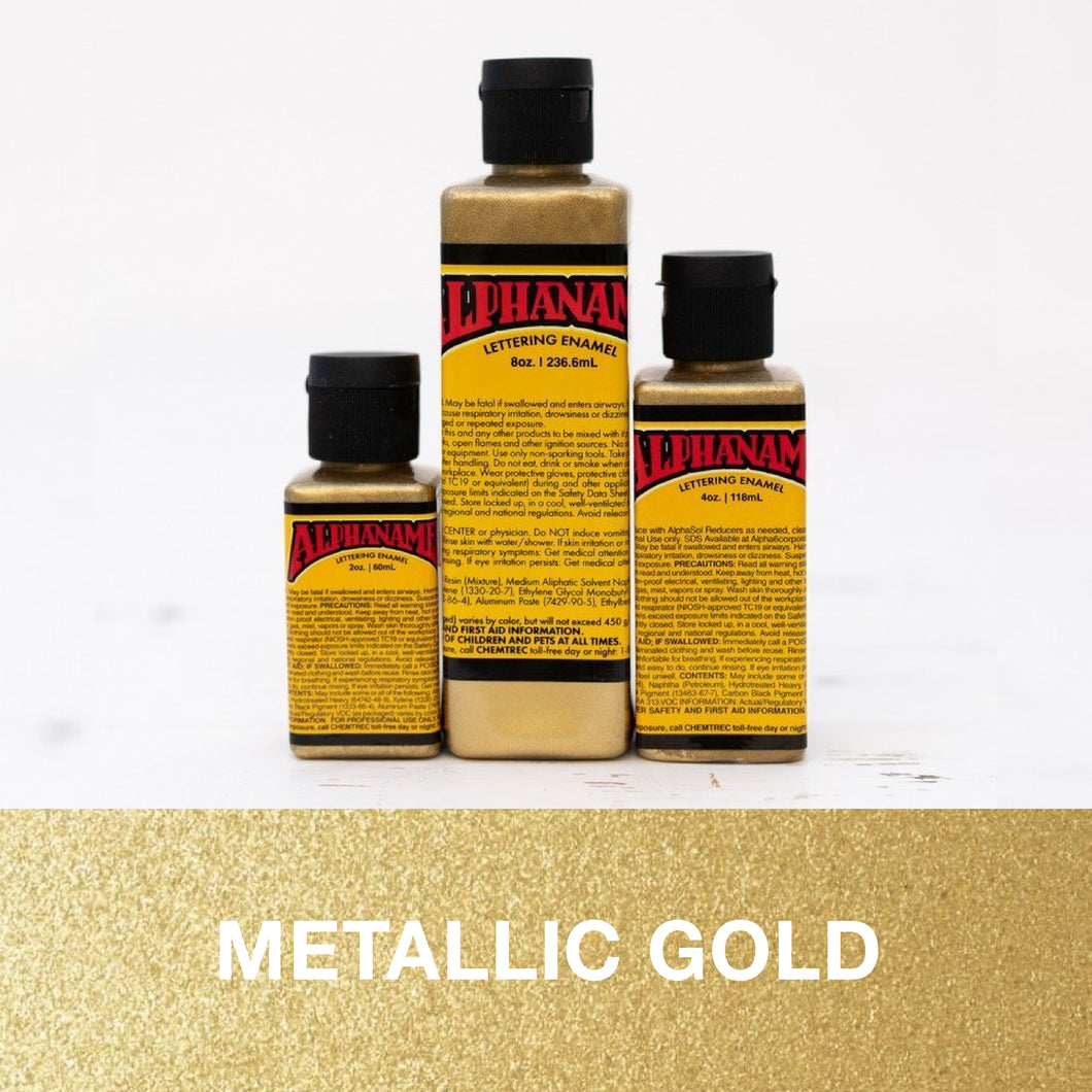 Alphanamel METALLIC GOLD – John King Letter Art