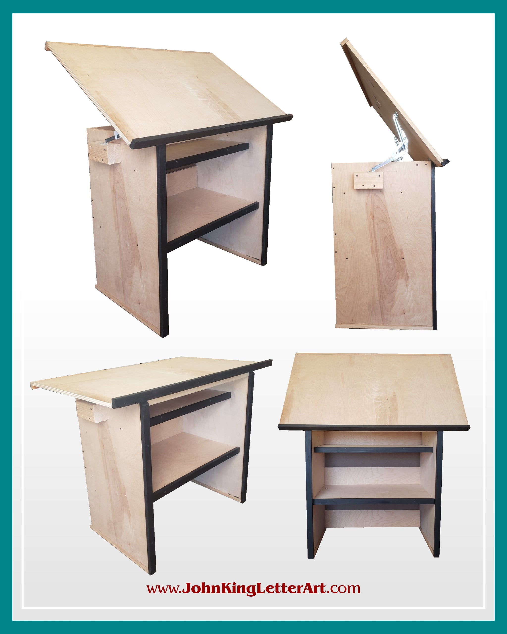 FREE D.I.Y Adjustable Drawing Table Plans John King Letter Art