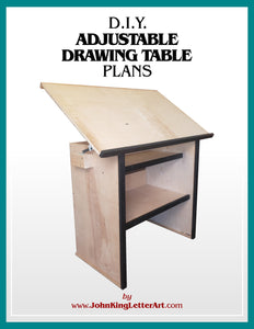 FREE D.I.Y Adjustable Drawing Table Plans