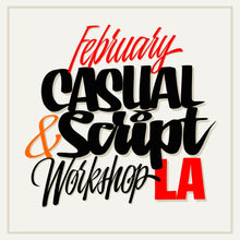 Script and Casual Lettering Workshop. FEBRUARY 17-18th 2018 - John King Letter Art