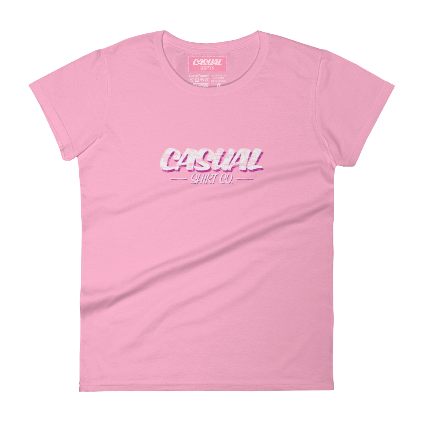 Pink Lady Casual T-Shirt - John King Letter Art