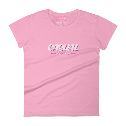 Pink Lady Casual T-Shirt - John King Letter Art