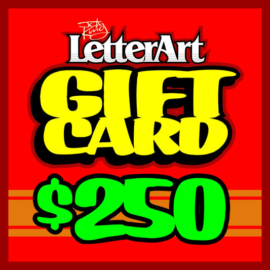 John King Letter Art GIFT CARD $250 - John King Letter Art