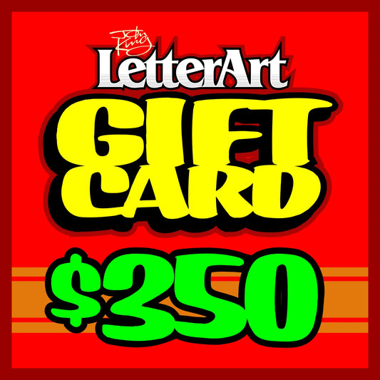 John King Letter Art GIFT CARD $350 - John King Letter Art