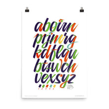 Script Brush Stroke Tutorial Poster 18"x24" - John King Letter Art