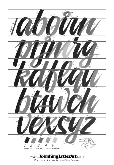 Casual Lettering Paper Practice Sheets Black & White 20"x 29"