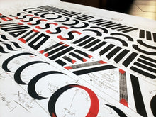 Signwriter's Brush Stroke Chart Poster Print. 3 sizes. - John King Letter Art