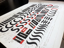 Signwriter's Brush Stroke Chart Poster Print. 3 sizes. - John King Letter Art