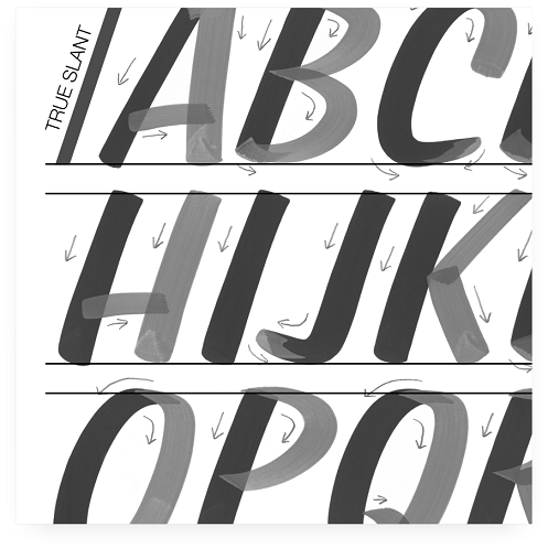 Casual Lettering Paper Practice Sheets Black & White 20